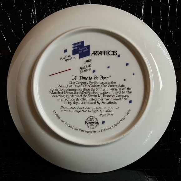 “A Time To Be Born” March of Dimes: Our Children, Our Future Collectors Plate - Picture 2 of 3
